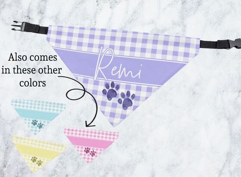 Gingham Pet Scarf ( collar not included)