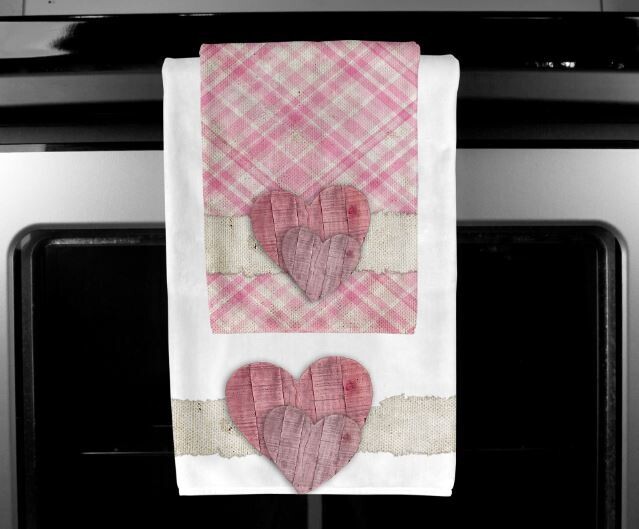 Two heart towel set