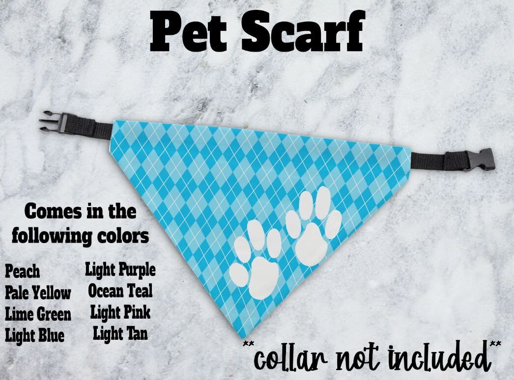 Argyle Pet Scarf ( collar not included)