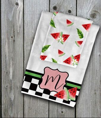 Watermelon Towel Set with Personalization