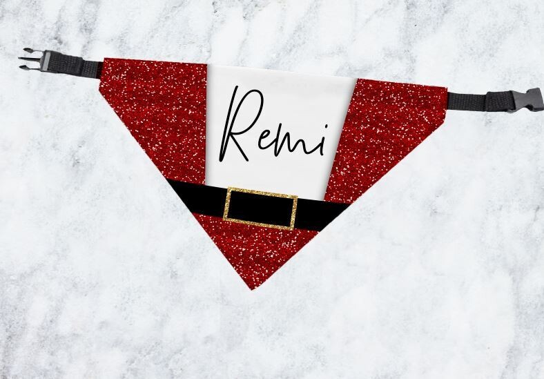 Santa Pet Scarf ( collar not included)