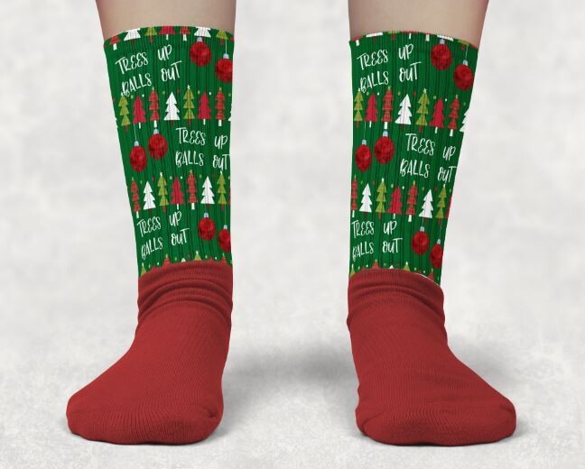Trees up Balls Out Socks