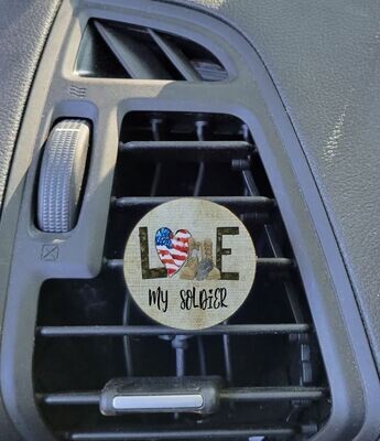Love My ( military branch)   Car Vent Air Freshener