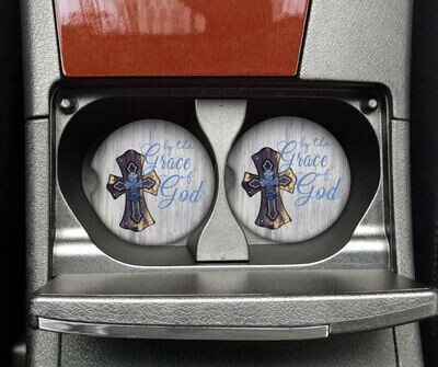 By the Grace of God   Car Coaster