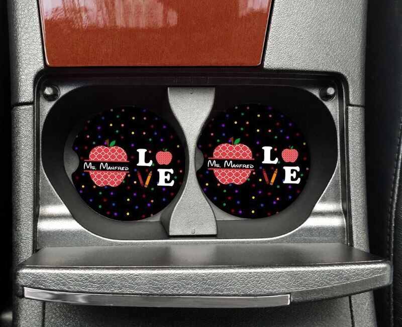 Love Teacher  Car Coaster