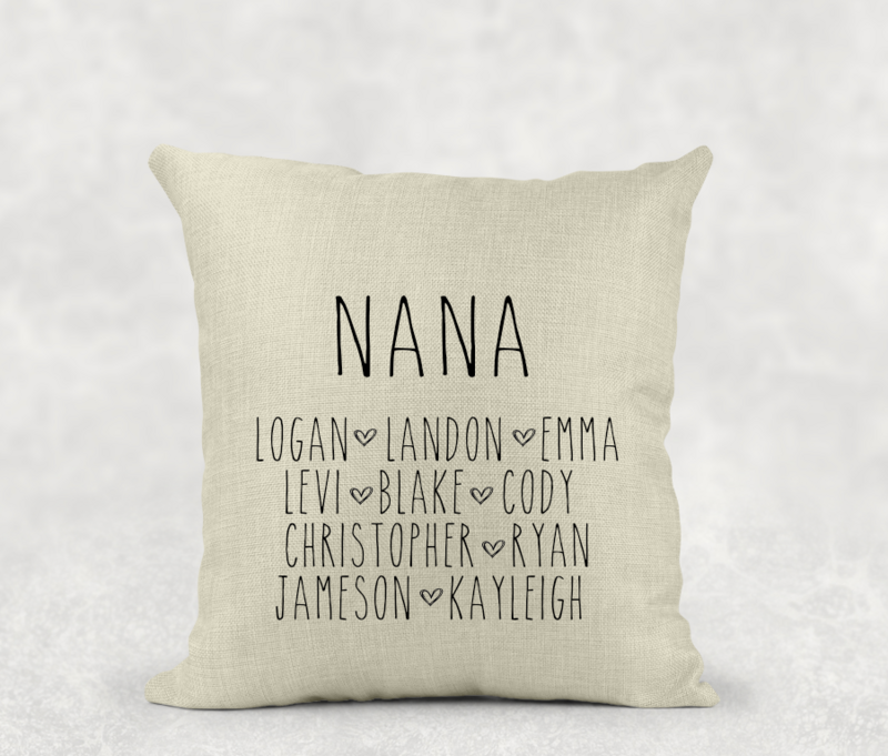 Grandchildren 16 x 16  linen pillow case only