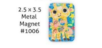 Kids Art work   Metal Magnet