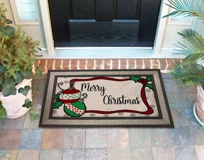 Merry Christmas Doodle Door mat