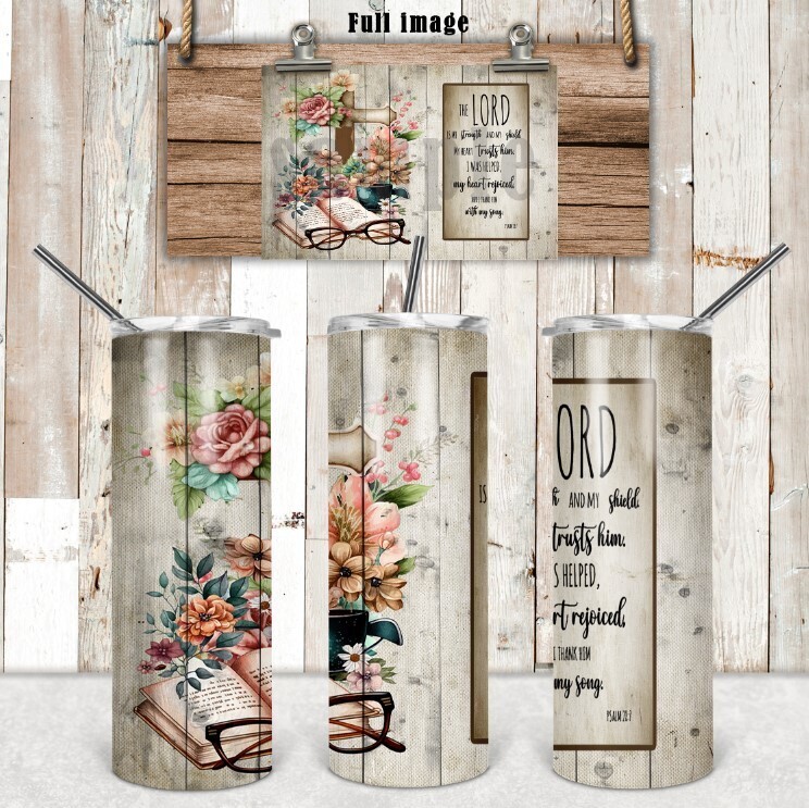 Cross and Bible  20 oz tumbler