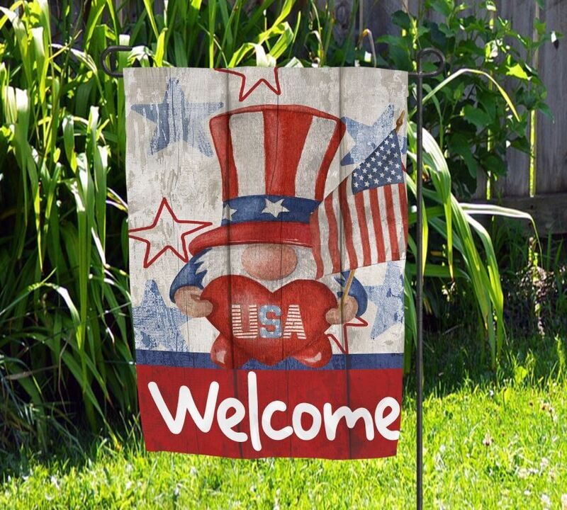 USA Gnome   Garden Flag