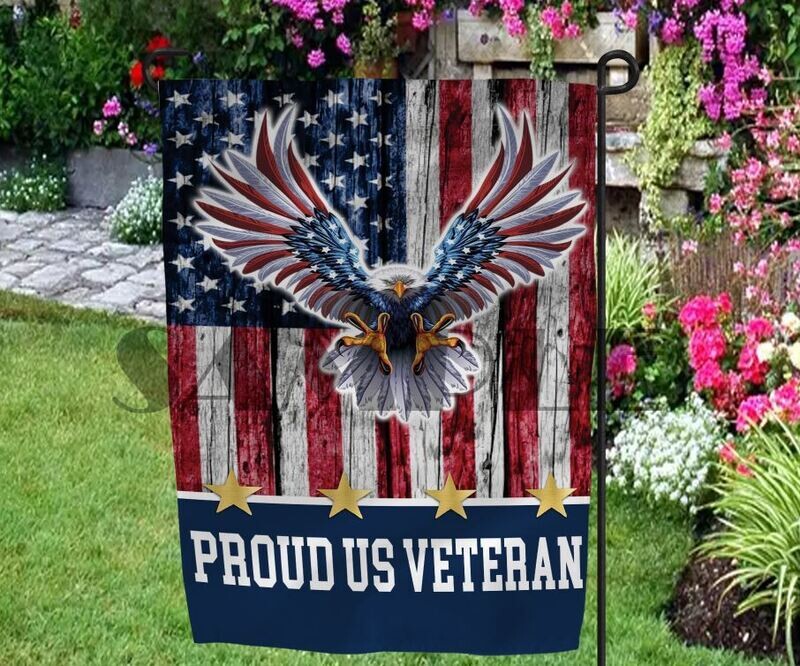 Eagle and Flag    Garden Flag
