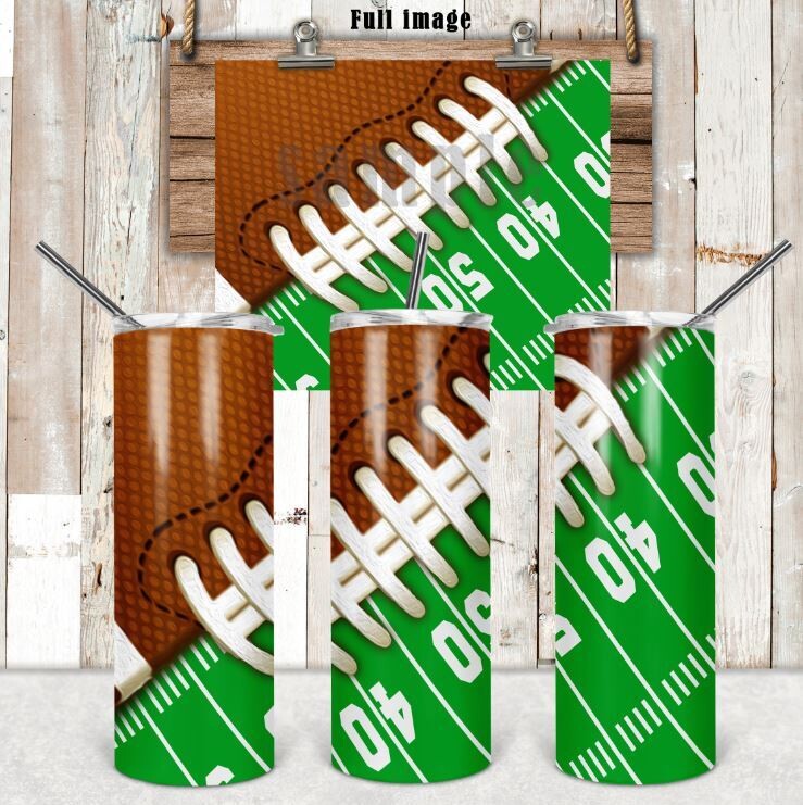 Football  20 oz tumbler