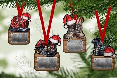 Those Serving and Protecting Us Hardboard Ornament