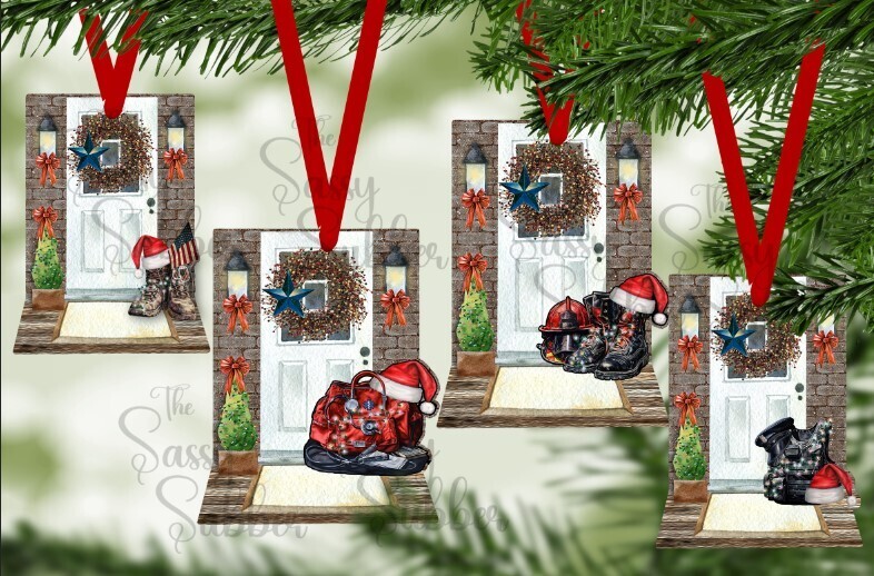 A Home for A Hero to come back to  Hardboard Ornament