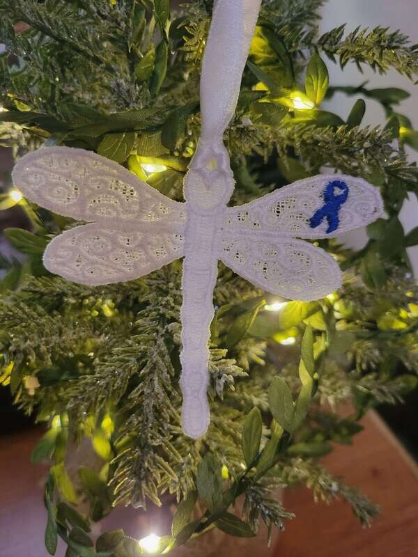 FSL Embroidery Dragonfly Ornament