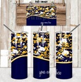 Blue and Gold  20 oz  skinny tumbler