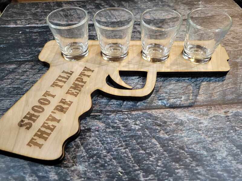 Shoot Till They&#39;re Empty Shot Glass Flight