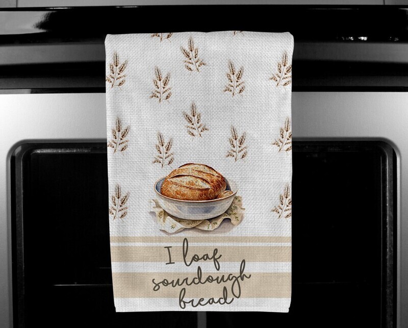 Faux Linen I loaf sourdough SINGLE towel