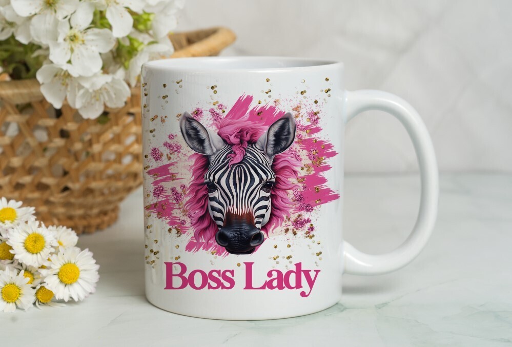 Zebra with Title 15 ounce mug