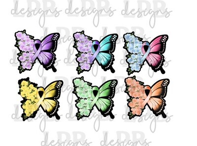 Butterfly Awareness Ribbon Feltie