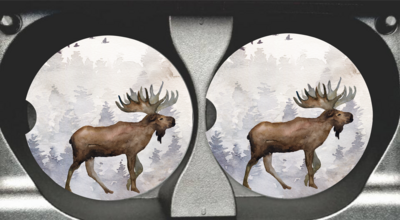 Moose Car Coasters comes in a pack of 12