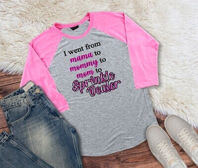 I went from being ... Raglan 3/4 t-shirt
