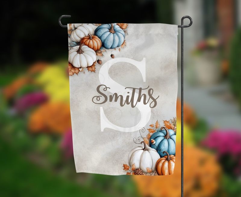 Corner Pumpkin Garden Flag