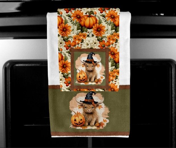 Halloween Fluffy Cow Towel Set