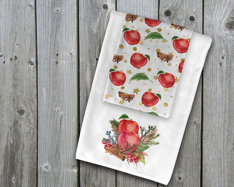 Apple and Cinnamon  Towel Set