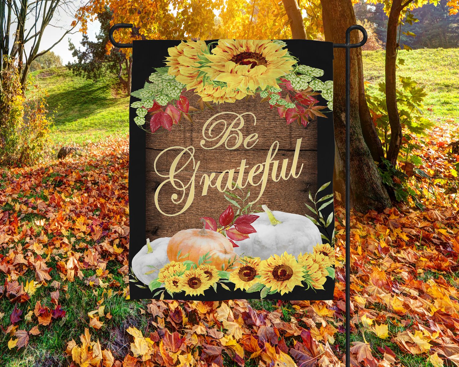 Be Grateful Garden Flag