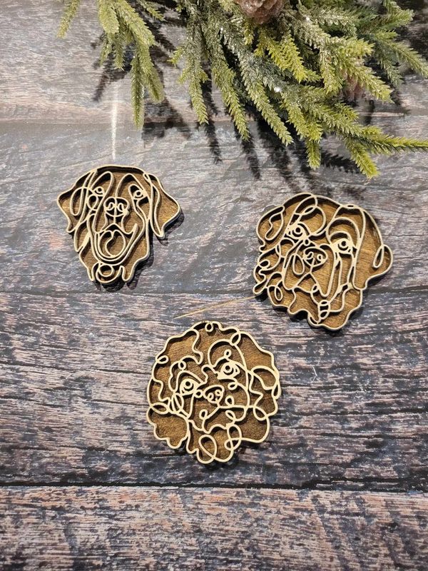 Doodle Dog Ornament, Sign or Magnet