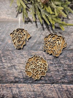 Doodle Dog Ornament, Sign or Magnet