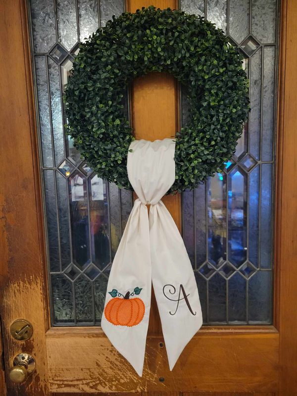 Embroider Wreath Sashes