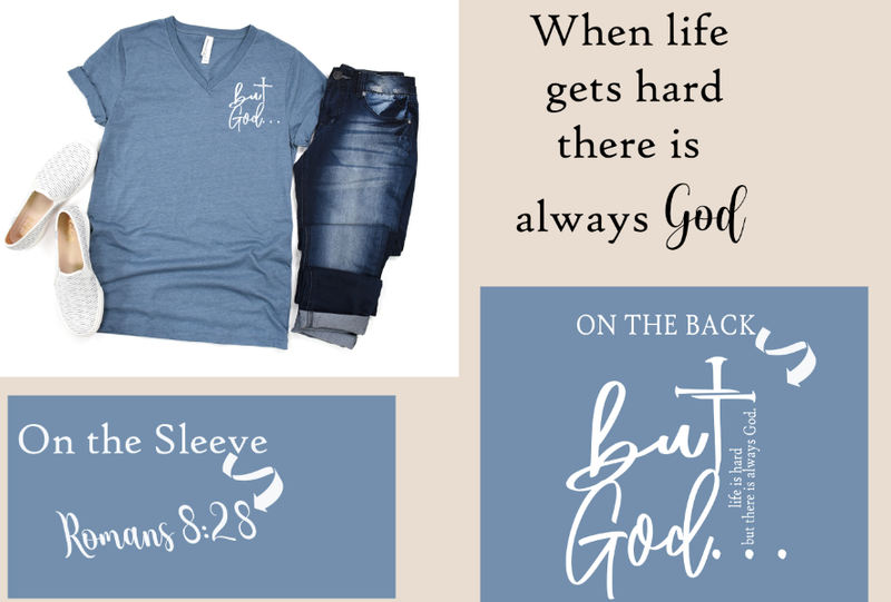 But God V-neck  T-shirt Unisex Sizes Small- 5xl