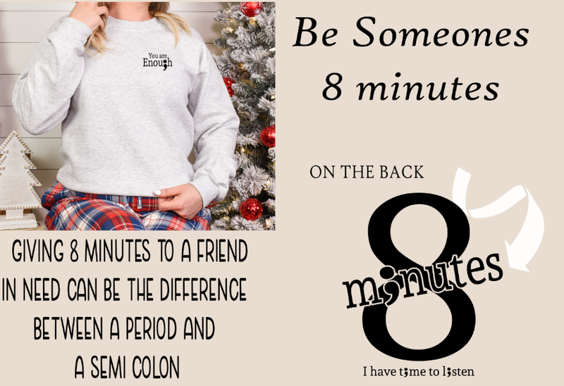 8 minutes  Crew Neck Sweat Shirt Size Small- 3xl