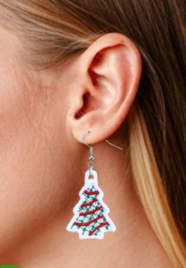 FSL Christmas Tree  Earrings