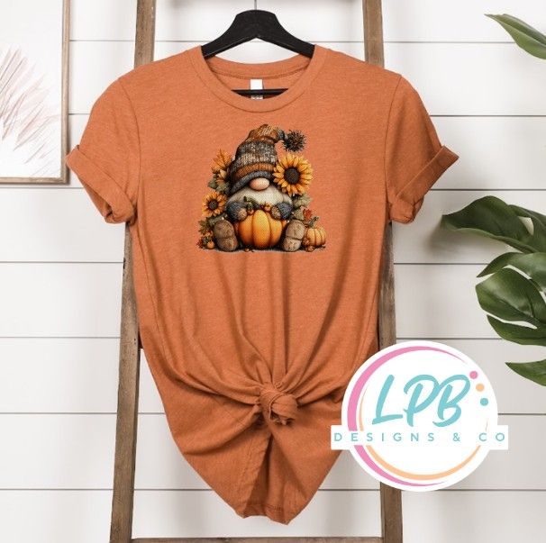 Fall Gnome and Sunflowers  Tees