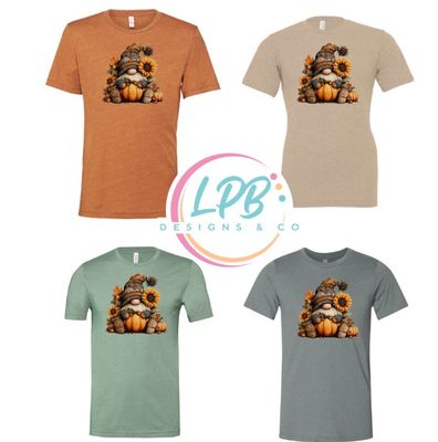 Fall Gnome and Sunflowers  Tees