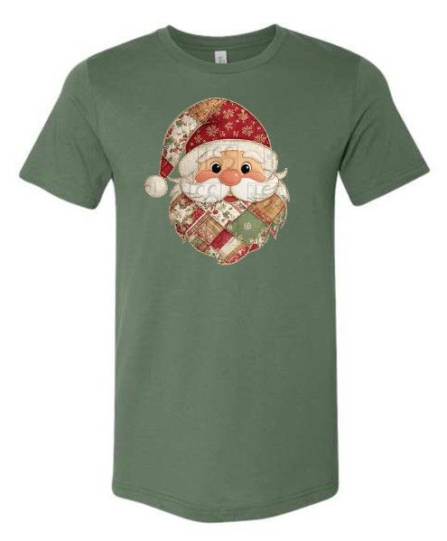 Faux Patchwork Santa Tees
