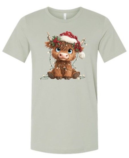 Holiday Highland Cow Tees