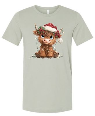 Holiday Highland Cow Tees