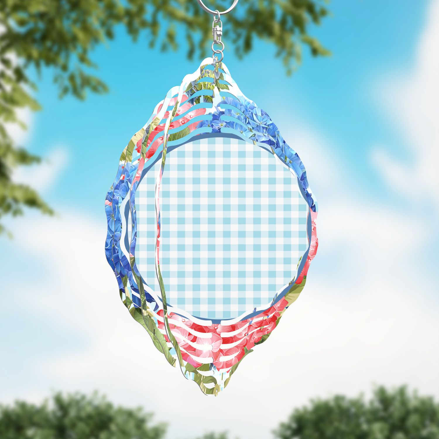 Hydrangea Wind spinner can add personalization