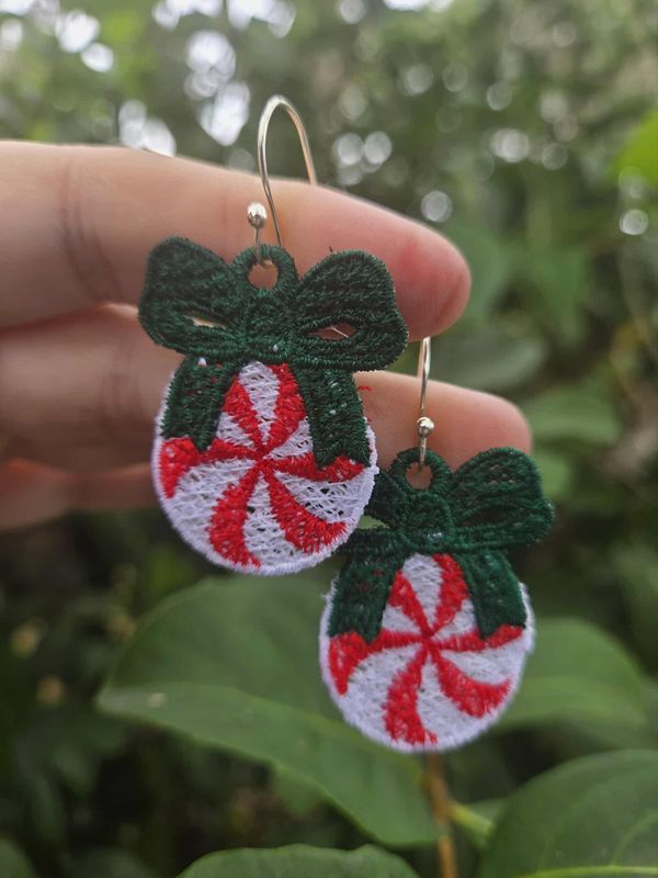 FSL  Peppermint Candy Earrings