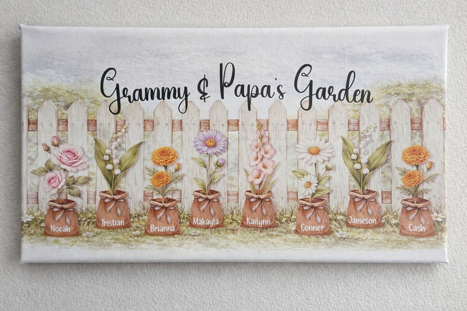 Birth Month Flower Canvas