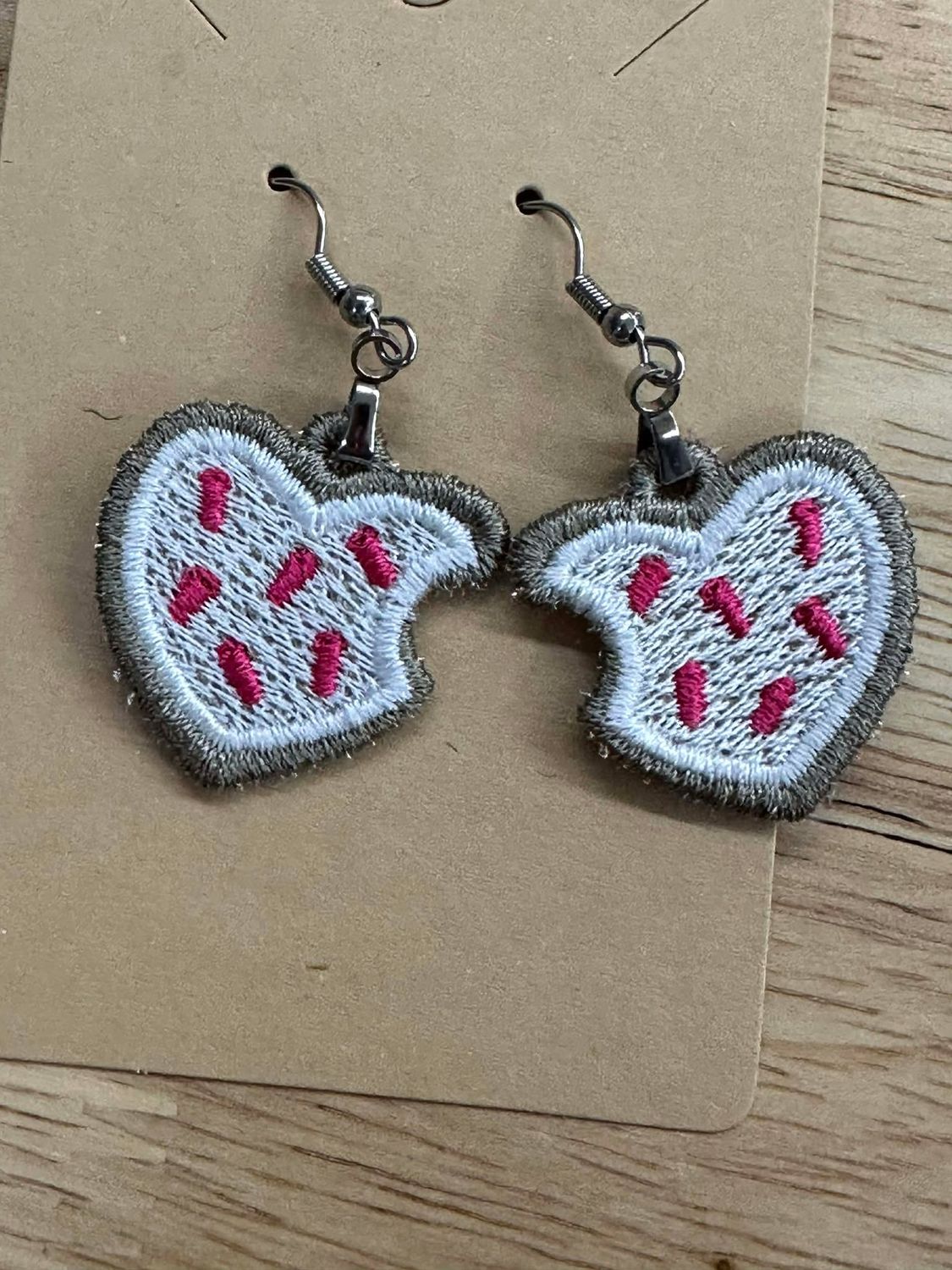 FSL  Heart Cookie  Earrings