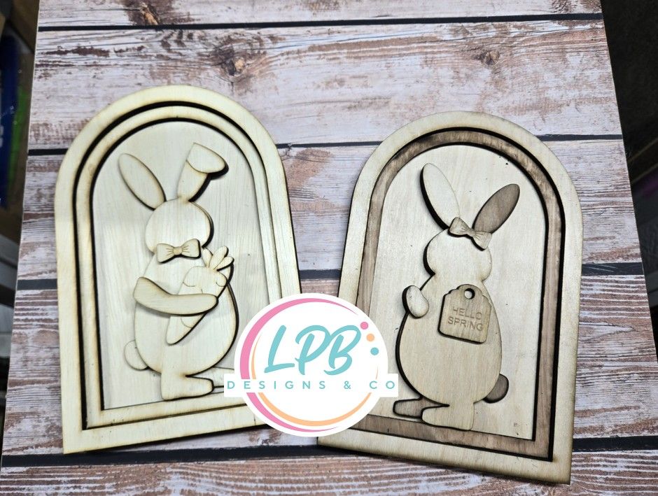 ​Cozy Cottage Bunny Arch Wood Blanks