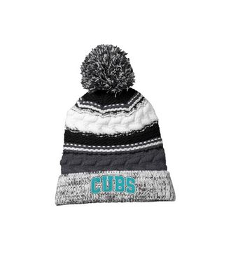 NS Cubs Embroidered Sport-Tek Pom Pom Team Beanie