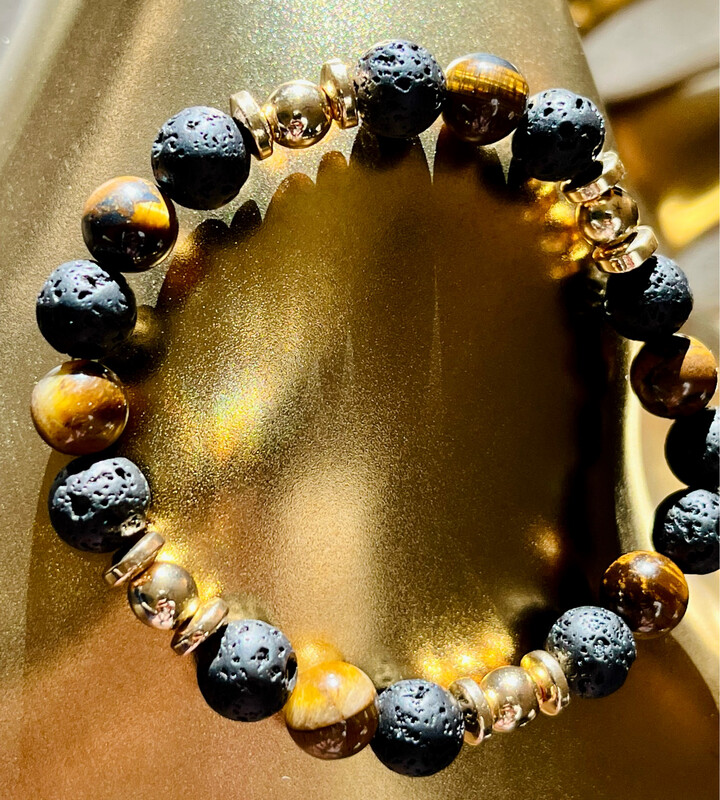Tiger’s Eye And Lava Stones