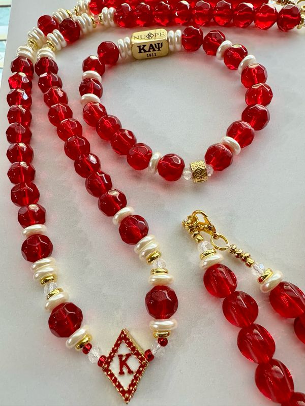 AB Custom Necklace And Bracelet Set