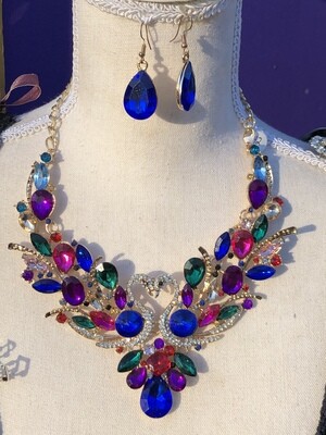 Peacock necklace set